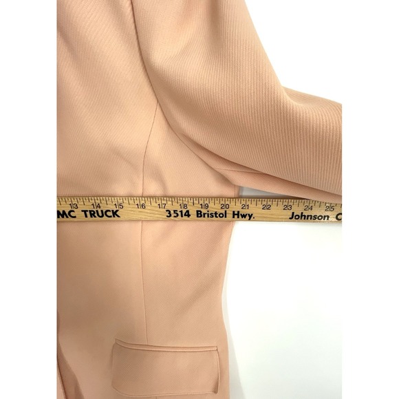 Le Suit Pantsuit Women's Two-Piece Set Blazer(14) & Pants(12) Peach Lined - Picture 6 of 16